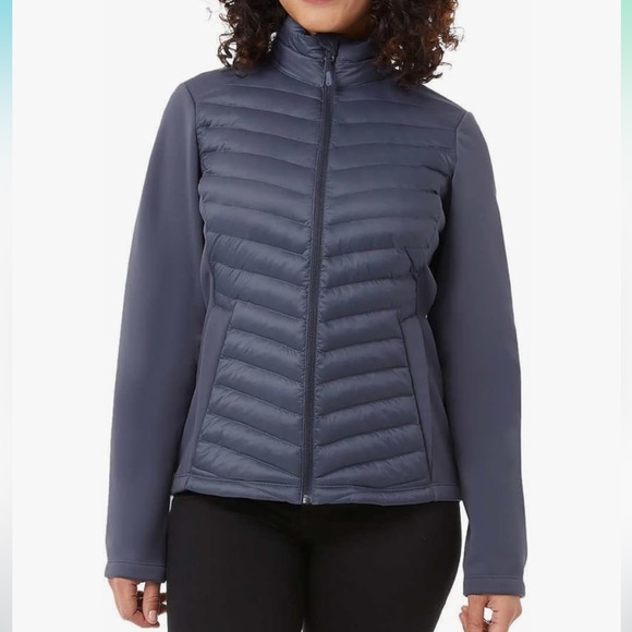 32°Degrees Women Mixed Media Jacket - Black - Picture 7 of 7